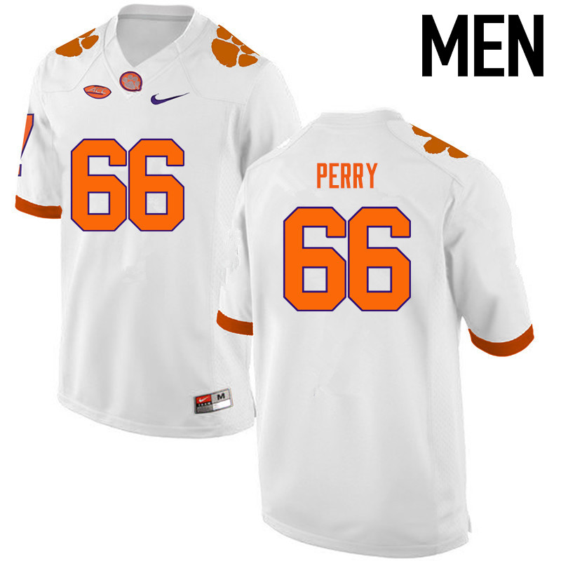 Men Clemson Tigers #66 William Perry College Football Jerseys-White
